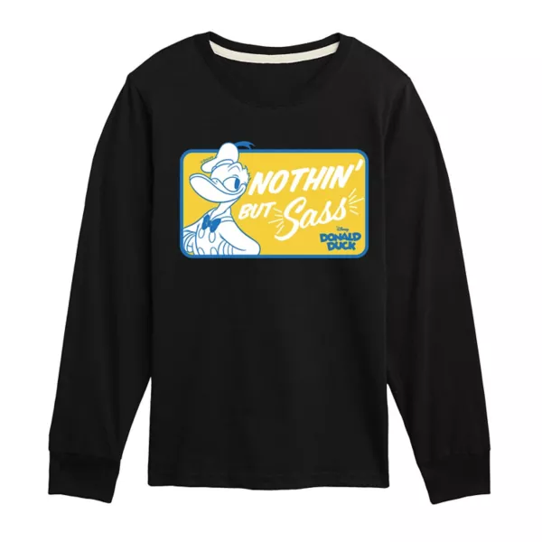 Футболка с длинным рукавом с рисунком Микки Мауса и его друзей Дональда Дака для мальчиков 8-20 лет, ничего, кроме дерзости Disney, черный
Футболка с длинным рукавом с рисунком Микки Мауса и его друзей Дональда Дака для мальчиков 8-20 лет, ничего, кроме дерзости Disney, черный