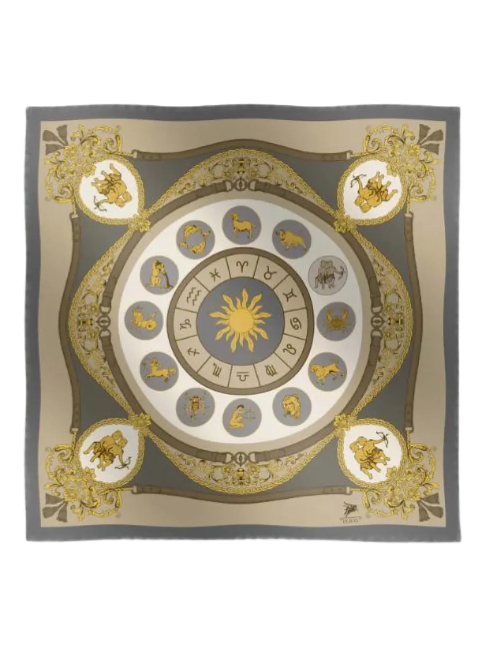 Шелковый платок с принтом Elios Milano, коричневый
Шелковый платок с принтом Elios Milano, коричневый