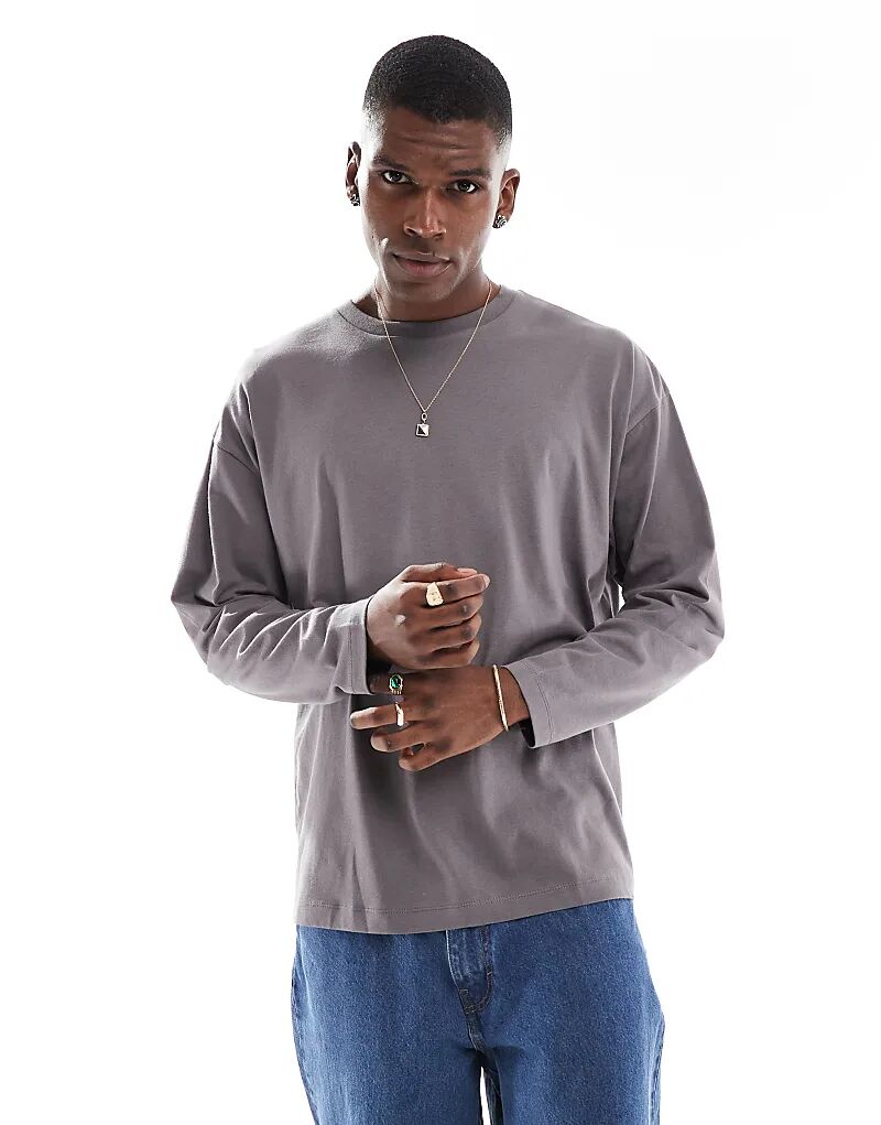 Футболка оверсайз с длинными рукавами от ASOS DESIGN, цвет «уголь» 
Футболка оверсайз с длинными рукавами от ASOS DESIGN, цвет «уголь»