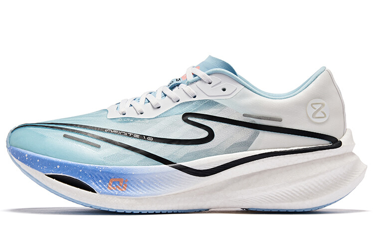 Кроссовки Zhijing 1.0 для бега мужские с низким верхом белого/флуоресцентного оранжевого цвета Erke