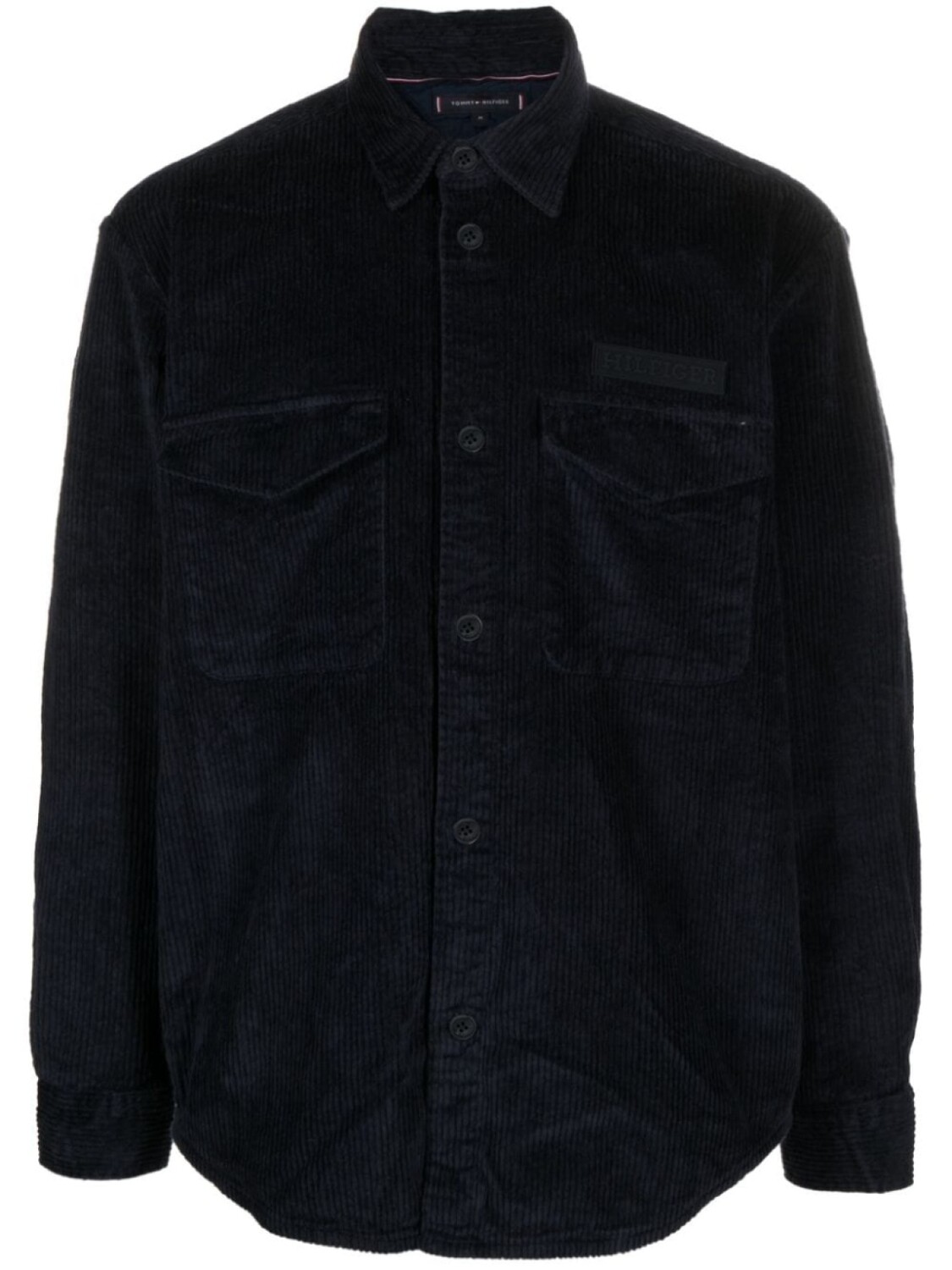 Tommy Hilfiger вельветовая рубашка с логотипом, синий 
Tommy Hilfiger вельветовая рубашка с логотипом, синий