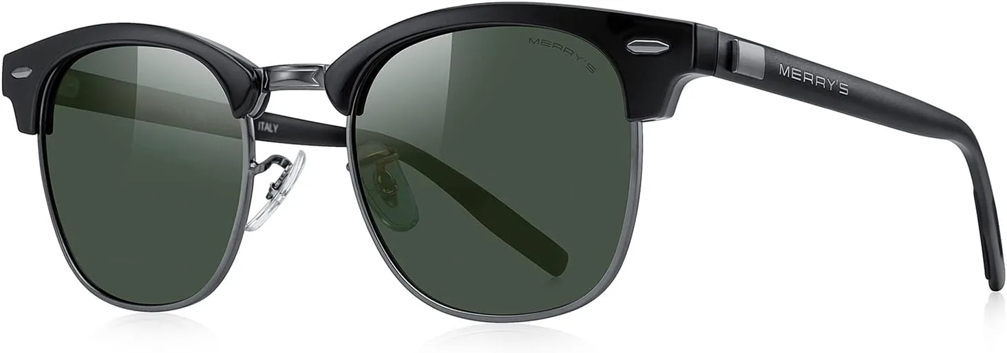 Солнцезащитные очки MERRY'S унисекс с поляризацией, алюминиевые, для мужчин и женщин, полуободковые, в стиле ретро, для вождения, Black Frame/Gray Bridge/G15 Lens
Солнцезащитные очки MERRY'S унисекс с поляризацией, алюминиевые, для мужчин и женщин, полуободковые, в стиле ретро, для вождения, Black Frame/Gray Bridge/G15 Lens