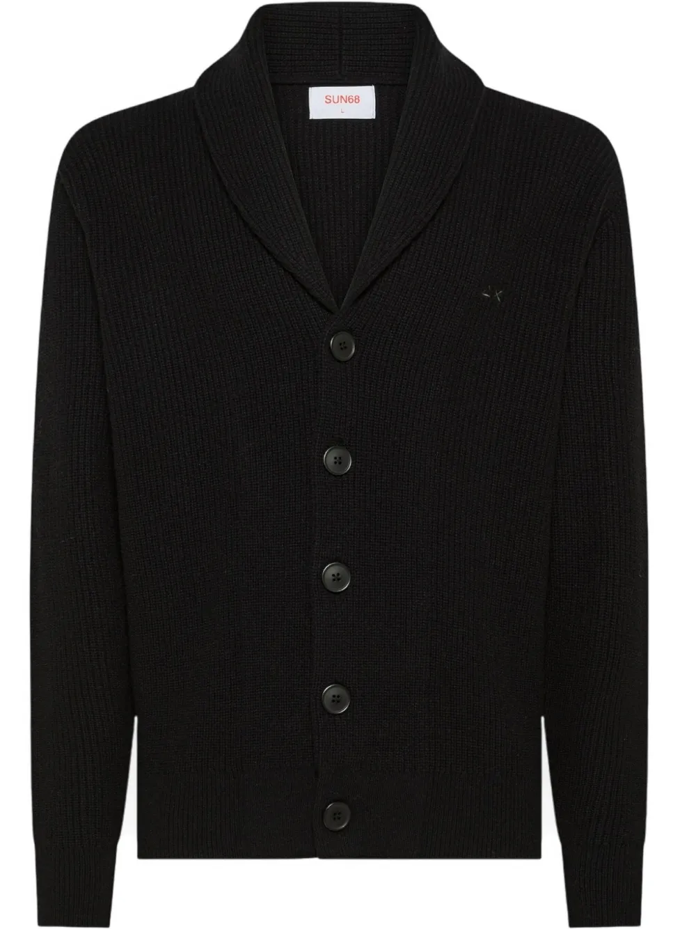 Кардиган с ребристой отделкой и воротником-шалью Sun68, черный
Кардиган с ребристой отделкой и воротником-шалью Sun68, черный