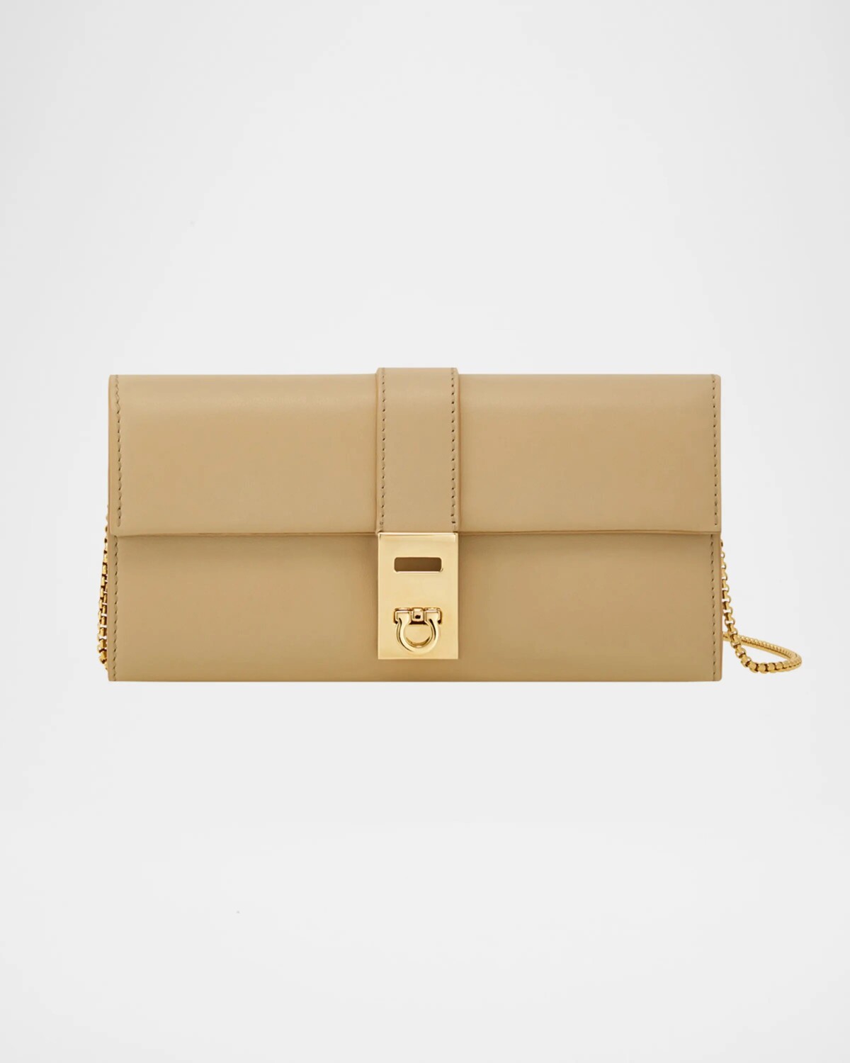 Кожаный кошелек Hug с клапаном на цепочке Ferragamo, цвет Stone
Кожаный кошелек Hug с клапаном на цепочке Ferragamo, цвет Stone