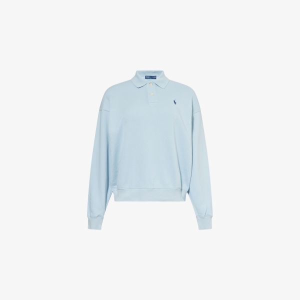 Свитшот Polo Ralph Lauren из хлопкового джерси с вышитым логотипом и воротником-поло, синий
Свитшот Polo Ralph Lauren из хлопкового джерси с вышитым логотипом и воротником-поло, синий