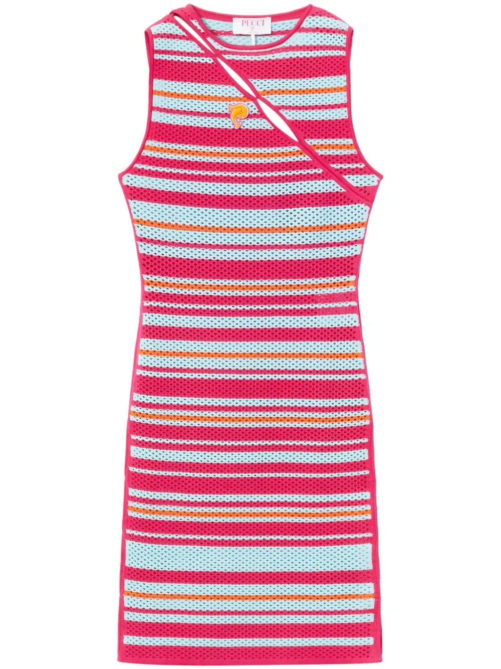 Полосатое платье мини с вырезами PUCCI, розовый
Полосатое платье мини с вырезами PUCCI, розовый