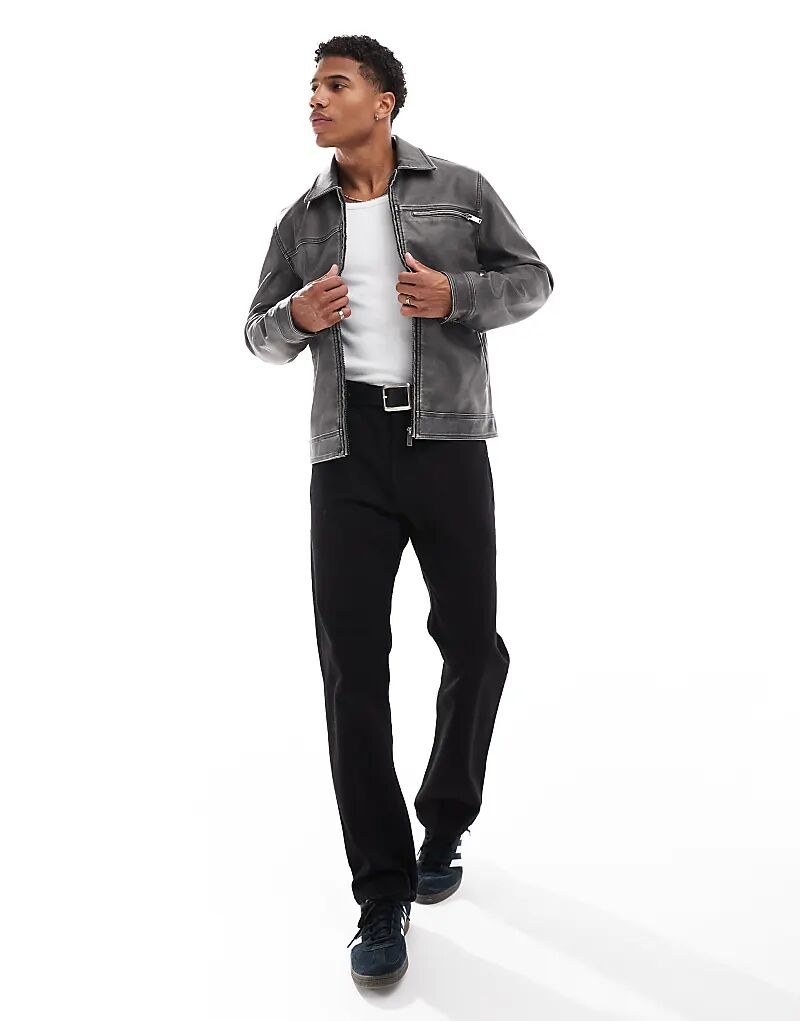 Куртка из искусственной кожи с потертостями на молнии черного цвета Brave Soul, Черный, Куртка из искусственной кожи с потертостями на молнии черного цвета Brave Soul
Куртка из искусственной кожи с потертостями на молнии черного цвета Brave Soul, Черный, Куртка из искусственной кожи с потертостями на молнии черного цвета Brave Soul