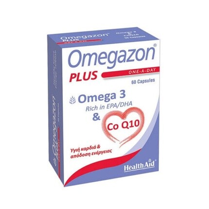 Health Aid Omegazon Plus Coq10 60 капсул, Healthaid
Health Aid Omegazon Plus Coq10 60 капсул, Healthaid