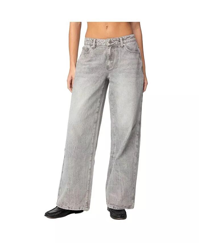 Женские джинсы Magda с низкой талией и кислотной стиркой Edikted, серый
Женские джинсы Magda с низкой талией и кислотной стиркой Edikted, серый