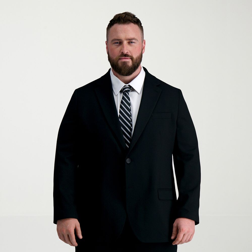 Костюм индивидуального кроя Big & Tall Haggar, отдельная куртка, черный 
Костюм индивидуального кроя Big & Tall Haggar, отдельная куртка, черный