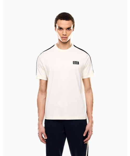 Футболка из хлопкового трикотажа с логотипом EMPORIO ARMANI EA7, кремовый
Футболка из хлопкового трикотажа с логотипом EMPORIO ARMANI EA7, кремовый