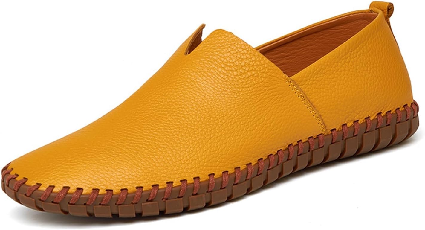 Мужские лоферы DMGYCK, повседневные слипоны из кожи, мягкие пенни-лоферы для мужчин, легкие мокасины и прогулок на лодке, желтый
Мужские лоферы DMGYCK, повседневные слипоны из кожи, мягкие пенни-лоферы для мужчин, легкие мокасины и прогулок на лодке, желтый
