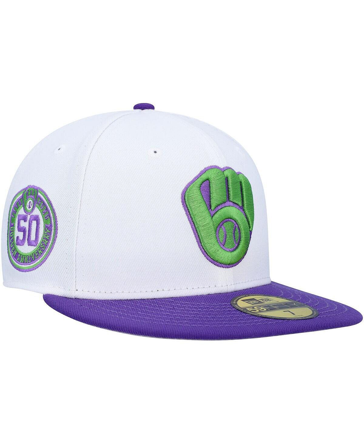 Мужская белая нашивка в честь 50-летия Milwaukee Brewers 59FIFTY, приталенная шляпа New Era
Мужская белая нашивка в честь 50-летия Milwaukee Brewers 59FIFTY, приталенная шляпа New Era