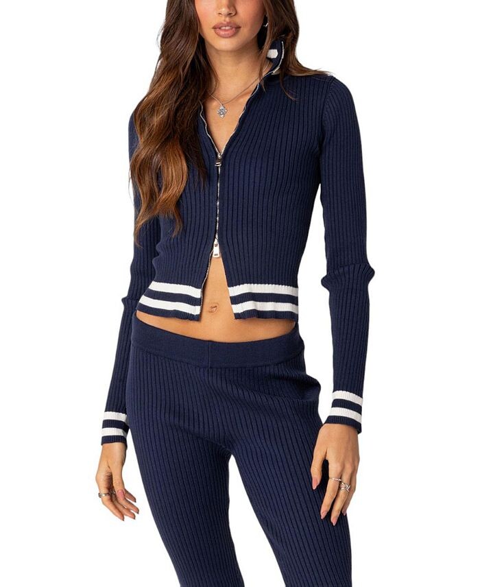 Кардиган Edikted Pluto в рубчик, синий
Кардиган Edikted Pluto в рубчик, синий