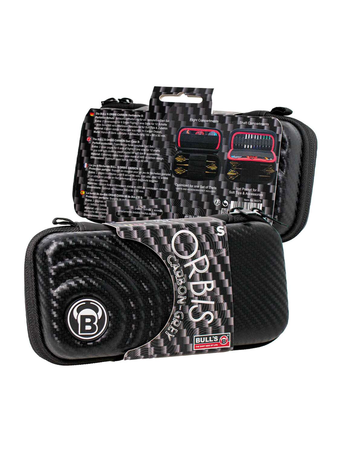 BULL'S Спортивный инвентарь 'Orbis HS Carbon Darttasche Dartbox Pfeilaufbewahrung Darts-Etui' в сером цвете
BULL'S Спортивный инвентарь 'Orbis HS Carbon Darttasche Dartbox Pfeilaufbewahrung Darts-Etui' в сером цвете