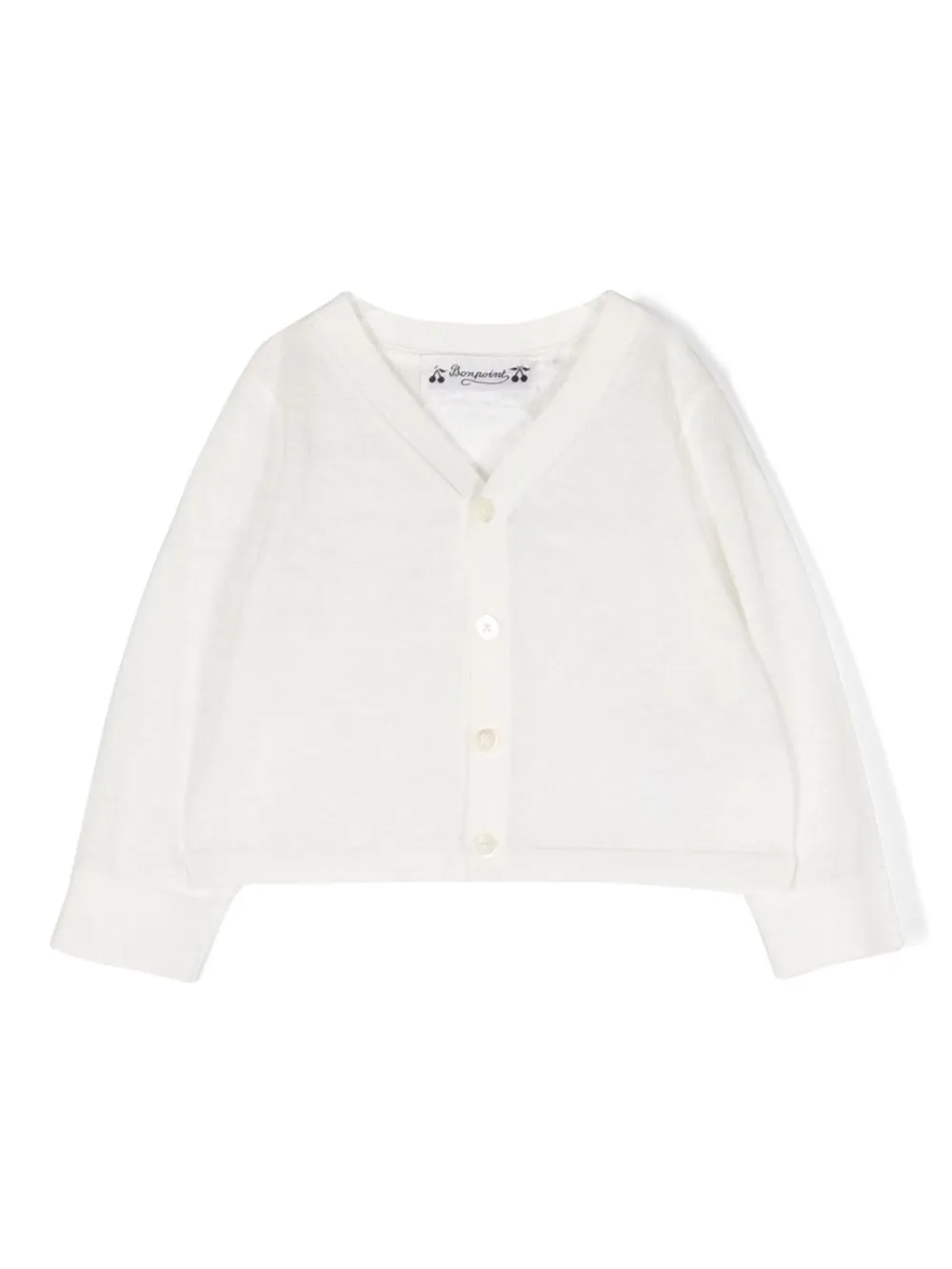 Кардиган тонкой вязки с V-образным вырезом Bonpoint, белый
Кардиган тонкой вязки с V-образным вырезом Bonpoint, белый