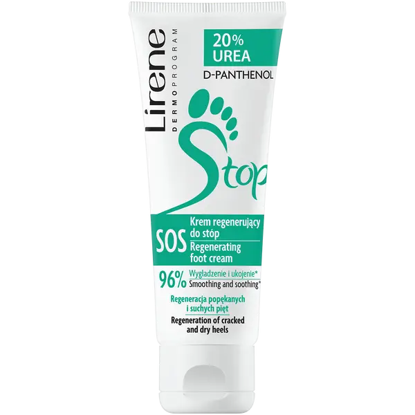 Регенерирующий крем для ног с 20% мочевиной, 75 мл Lirene
Регенерирующий крем для ног с 20% мочевиной, 75 мл Lirene