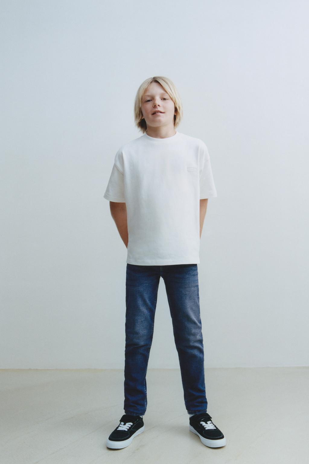 Узкие джинсы ZARA, синий 
Узкие джинсы ZARA, синий