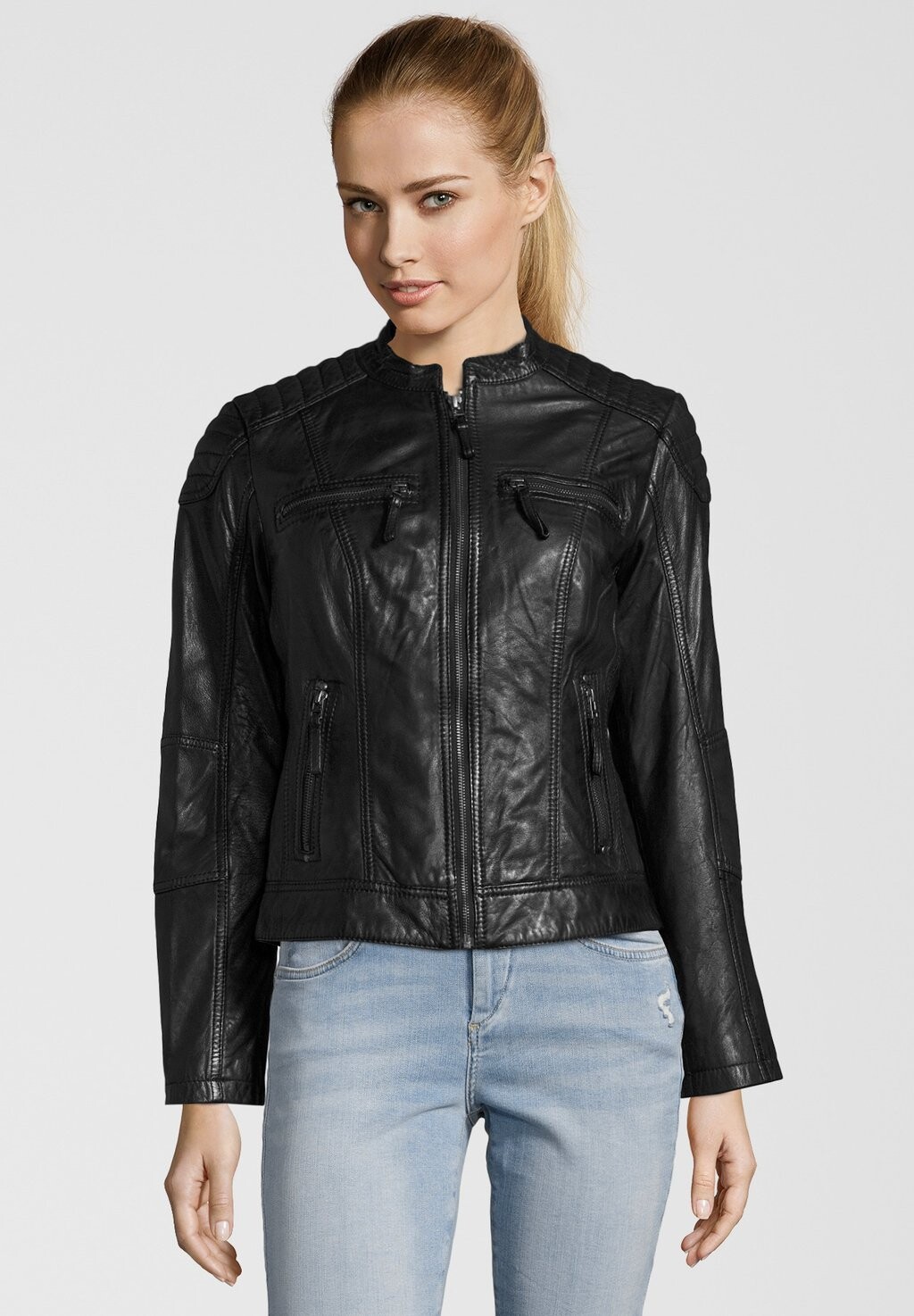 Кожаная куртка SEBASTIA 7eleven, черный 
Кожаная куртка SEBASTIA 7eleven, черный