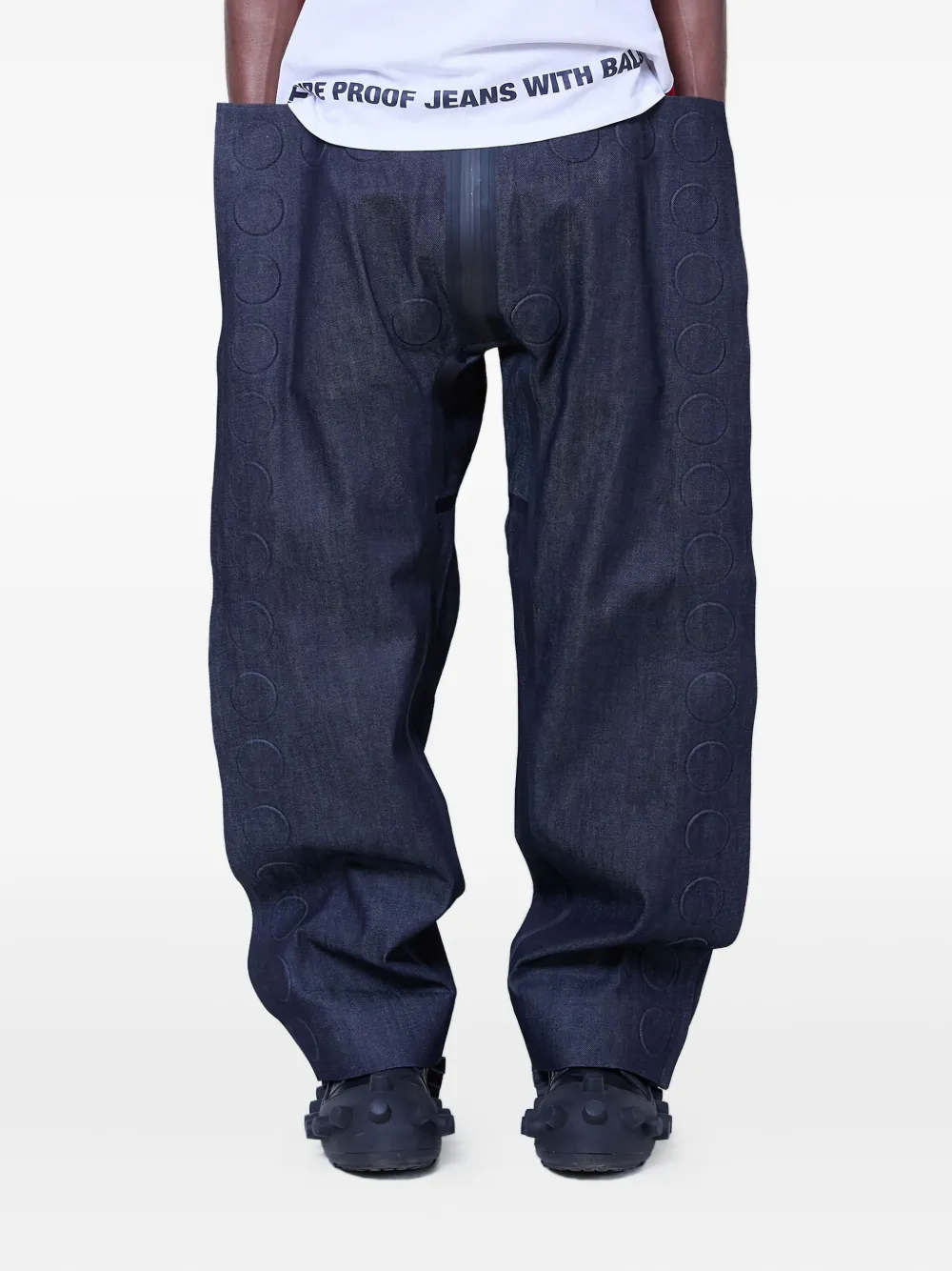 Джинсы с тиснением Walter Van Beirendonck, синий
Джинсы с тиснением Walter Van Beirendonck, синий