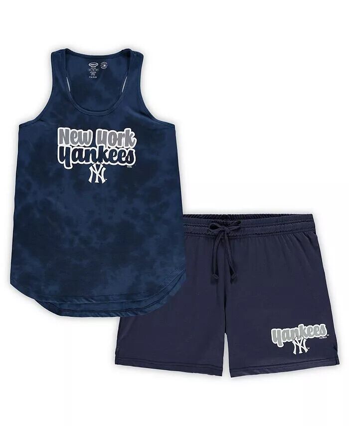 Женский темно-синий комплект для сна New York Yankees размера плюс с майкой Cloud и шортами Concepts Sport
Женский темно-синий комплект для сна New York Yankees размера плюс с майкой Cloud и шортами Concepts Sport