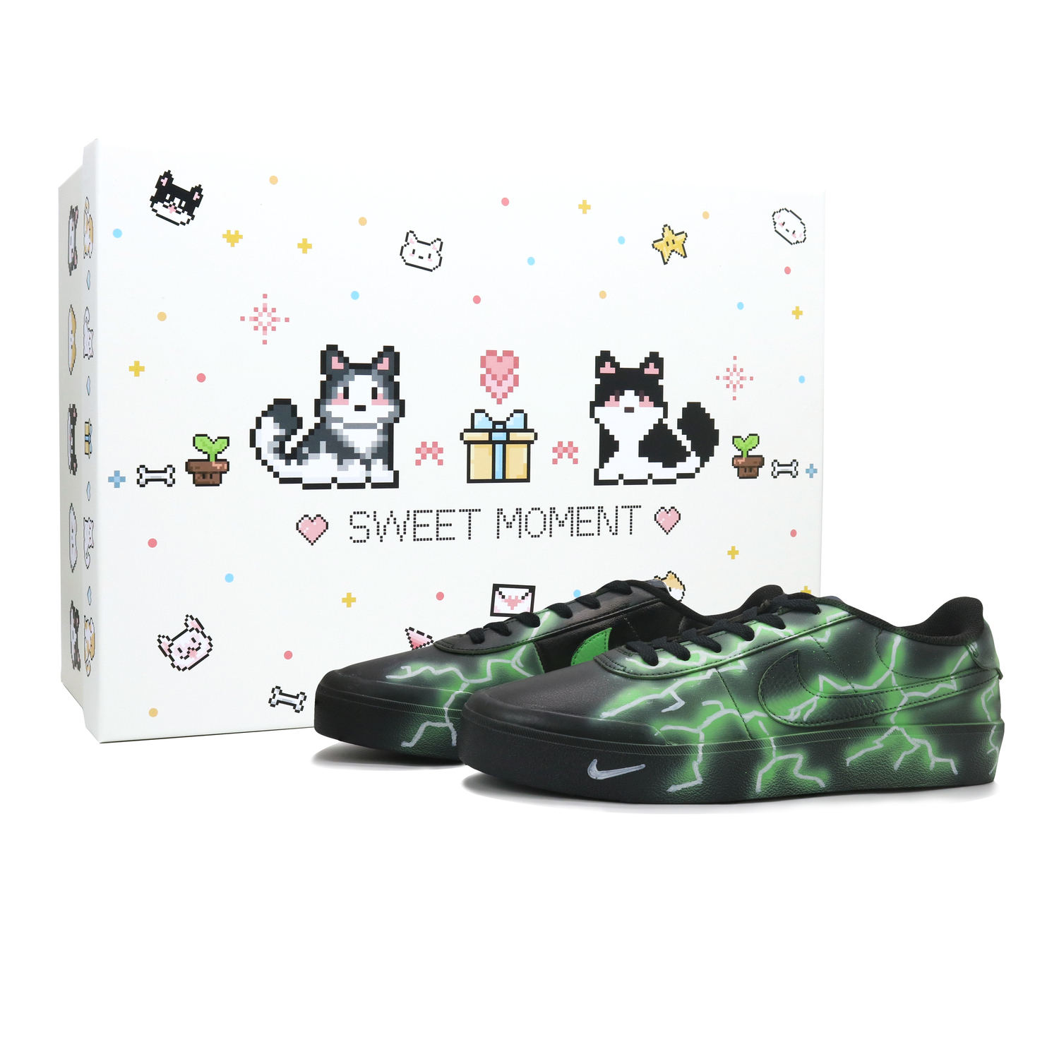 Nike Кроссовки для скейтбординга Court Shot Green Lightning износостойкие и легкие мужские черно-зеленые, Cat and Dog Diary Box, цвет Black Green, Cat and Dog Diary Box
Nike Кроссовки для скейтбординга Court Shot Green Lightning износостойкие и легкие мужские черно-зеленые, Cat and Dog Diary Box, цвет Black Green, Cat and Dog Diary Box