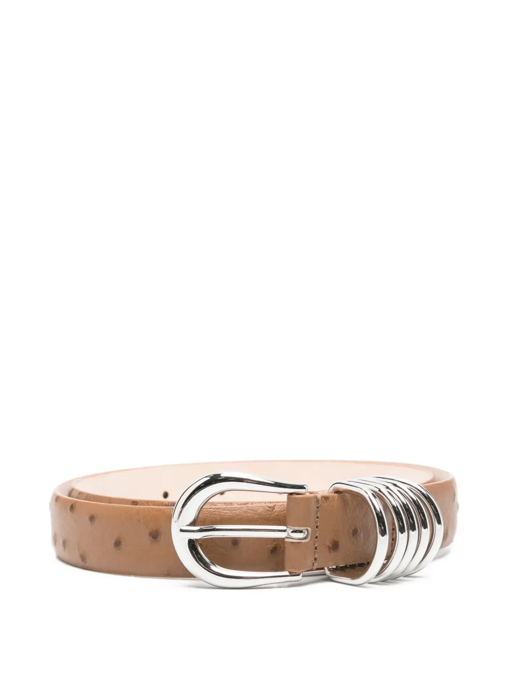 Ремень с тиснением под страуса цвета мальвы Déhanche, коричневый
Ремень с тиснением под страуса цвета мальвы Déhanche, коричневый