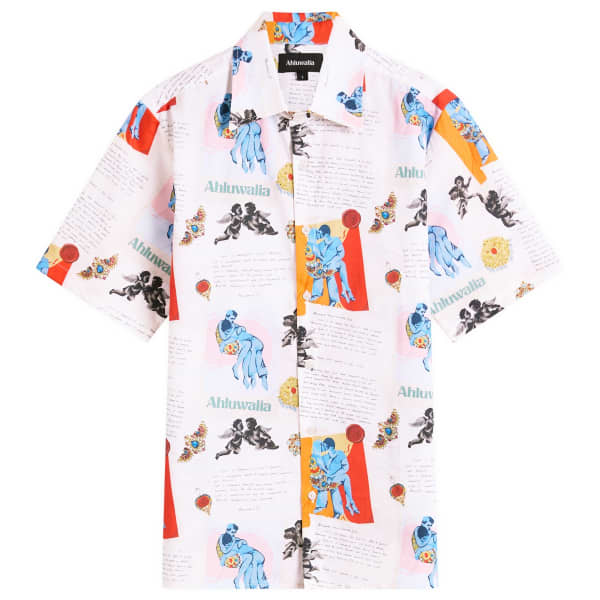 Рубашка Kada с коротким рукавом Ahluwalia, кремовый мультиколор print
Рубашка Kada с коротким рукавом Ahluwalia, кремовый мультиколор print