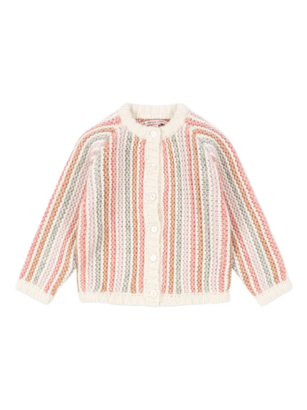 Полосатый кардиган на пуговицах Konges Sløjd, розовый
Полосатый кардиган на пуговицах Konges Sløjd, розовый