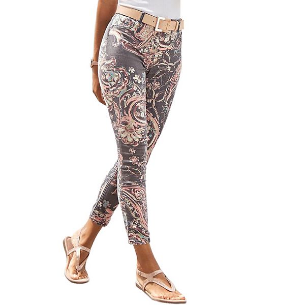 Женские укороченные брюки скинни Lascana, Grey Printed
Женские укороченные брюки скинни Lascana, Grey Printed