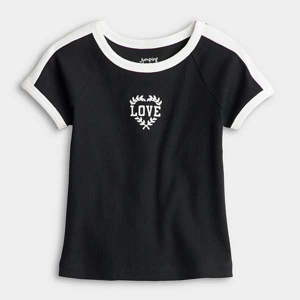 Детская футболка с рингером для девочек Jumping Beans, Black Wreath Love
Детская футболка с рингером для девочек Jumping Beans, Black Wreath Love