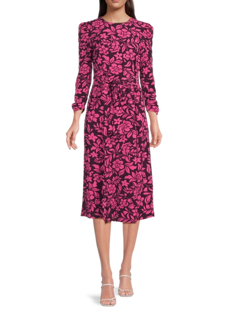 Платье миди с цветочным принтом и поясом Eliza J, цвет Berry
Платье миди с цветочным принтом и поясом Eliza J, цвет Berry