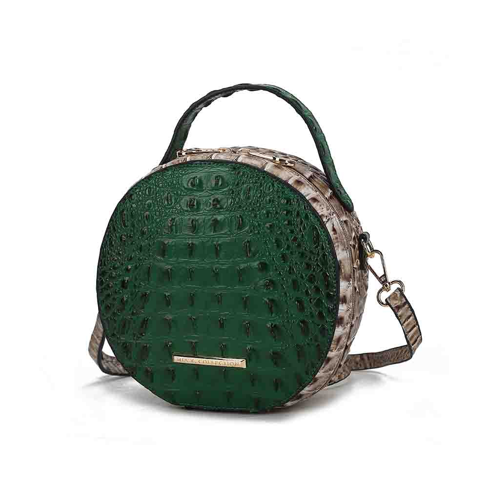 Ynnari Женская круглая шикарная сумка через плечо с тиснением под крокодила и верхней ручкой MKF Collection By Mia K., зеленый
Ynnari Женская круглая шикарная сумка через плечо с тиснением под крокодила и верхней ручкой MKF Collection By Mia K., зеленый