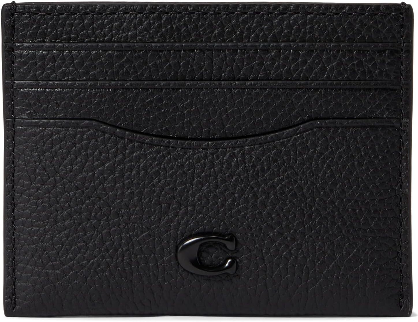Плоский футляр для карточек из галечной кожи со скульптурной фурнитурой в виде буквы C COACH, черный
Плоский футляр для карточек из галечной кожи со скульптурной фурнитурой в виде буквы C COACH, черный