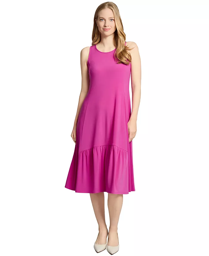 Женское платье-майка с круглым вырезом и рюшами по подолу Jones New York, фиолетовый
Женское платье-майка с круглым вырезом и рюшами по подолу Jones New York, фиолетовый
