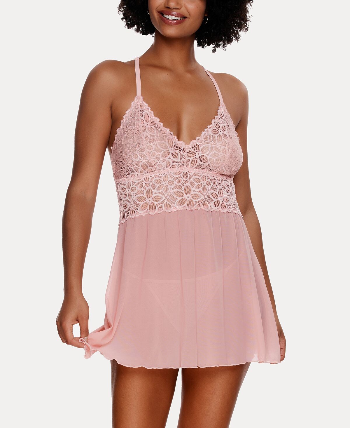 Женская прозрачная ночная рубашка Renee в стиле беби-долл, комплект нижнего белья из 2 предметов Jezebel, розовый
Женская прозрачная ночная рубашка Renee в стиле беби-долл, комплект нижнего белья из 2 предметов Jezebel, розовый