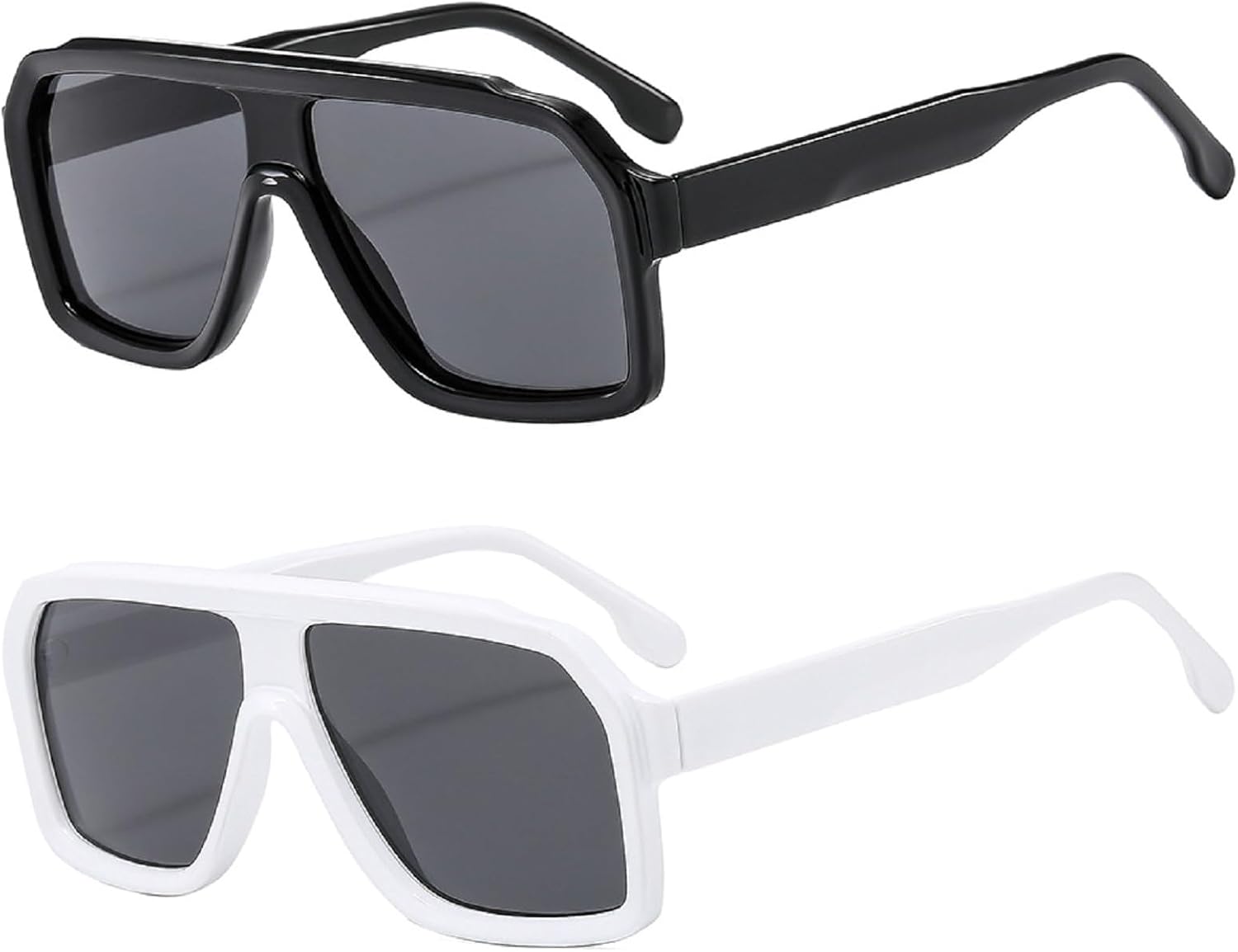 Модные большие квадратные солнцезащитные очки для женщин и мужчин в стиле ретро с массивной оправой, очки-пилот, солнцезащитные очки в стиле 90-х с защитой от УФ-излучения mincl, 2pcs-black&white
Модные большие квадратные солнцезащитные очки для женщин и мужчин в стиле ретро с массивной оправой, очки-пилот, солнцезащитные очки в стиле 90-х с защитой от УФ-излучения mincl, 2pcs-black&white