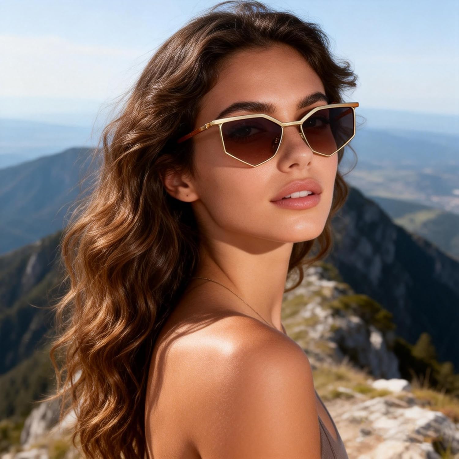 Женские солнцезащитные очки Melrose Vintage Polygon в модной металлической оправе с градиентными линзами и защитой от УФ-излучения UV400, идеально подходят для вечеринок и путешествий, Silver/Gradient Tea
Женские солнцезащитные очки Melrose Vintage Polygon в модной металлической оправе с градиентными линзами и защитой от УФ-излучения UV400, идеально подходят для вечеринок и путешествий, Silver/Gradient Tea