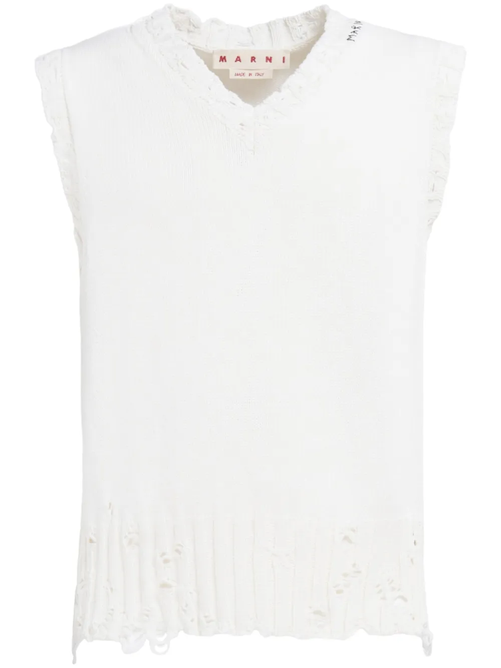Топ с эффектом потертости Marni, белый
Топ с эффектом потертости Marni, белый