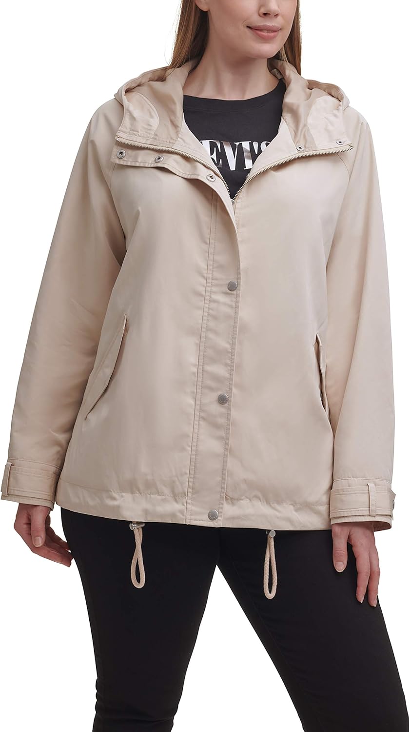 Женская куртка-дождевик Levi's из нейлона с капюшоном, песочный
Женская куртка-дождевик Levi's из нейлона с капюшоном, песочный