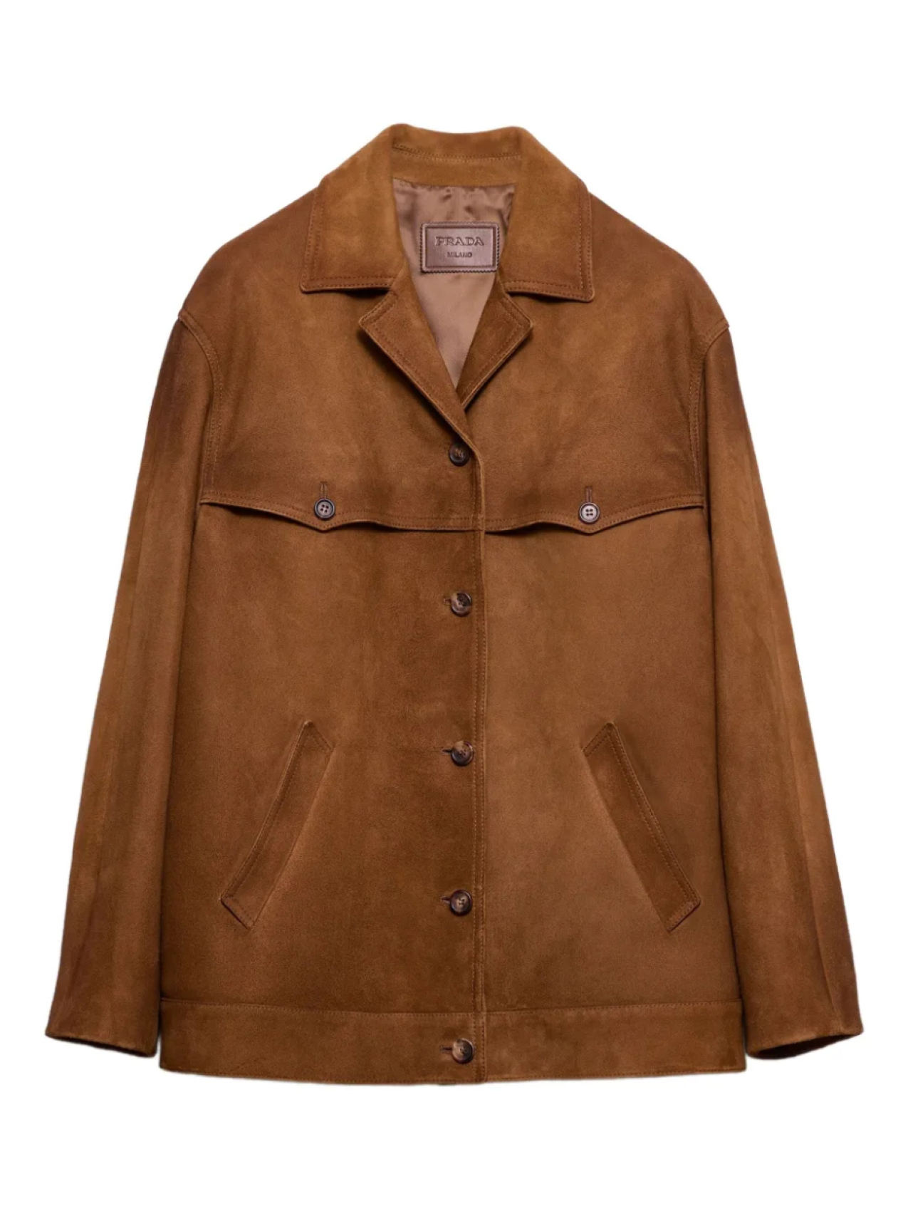 Prada замшевая куртка-рубашка, коричневый
Prada замшевая куртка-рубашка, коричневый