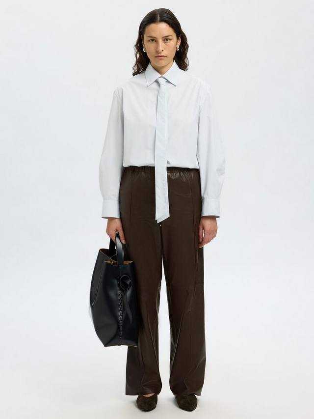 Брюки Boda Leather с широкими штанинами Selected
Брюки Boda Leather с широкими штанинами Selected