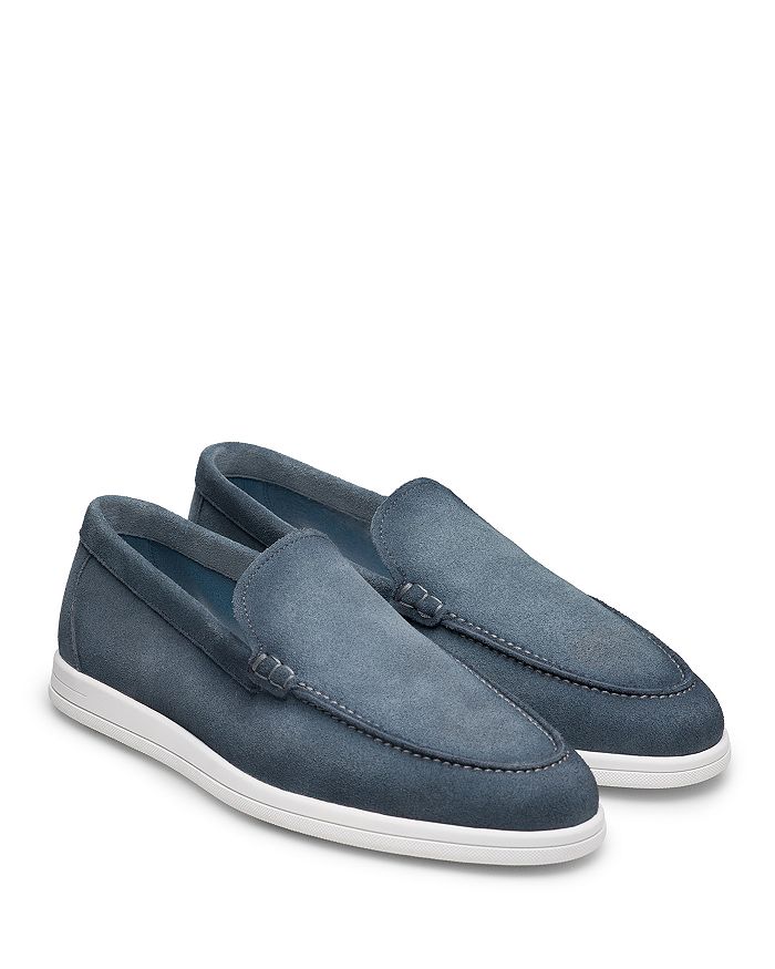 Мужские лоферы из замши - эксклюзив Magnanni, синий 
Мужские лоферы из замши - эксклюзив Magnanni, синий