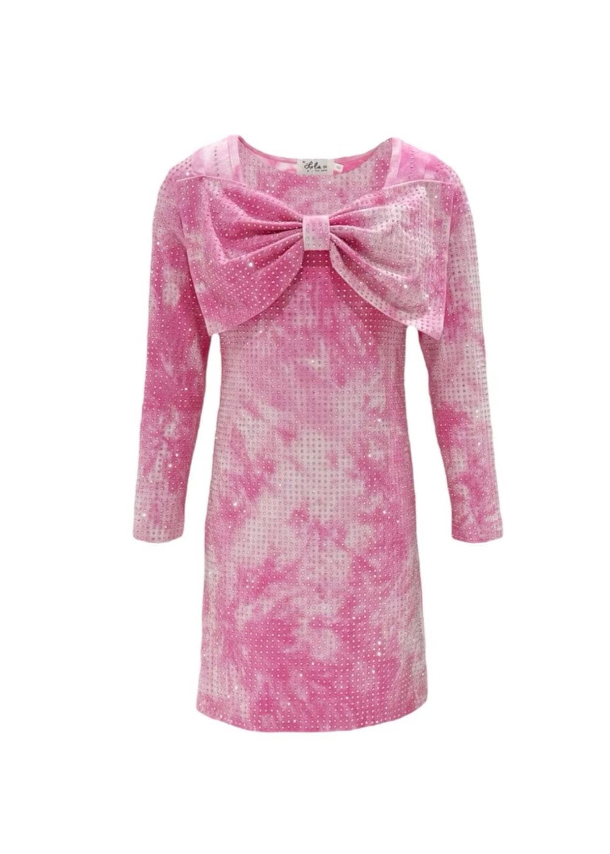 Платье с бантом и кристальным мерцанием Lola + The Boys, розовый
Платье с бантом и кристальным мерцанием Lola + The Boys, розовый