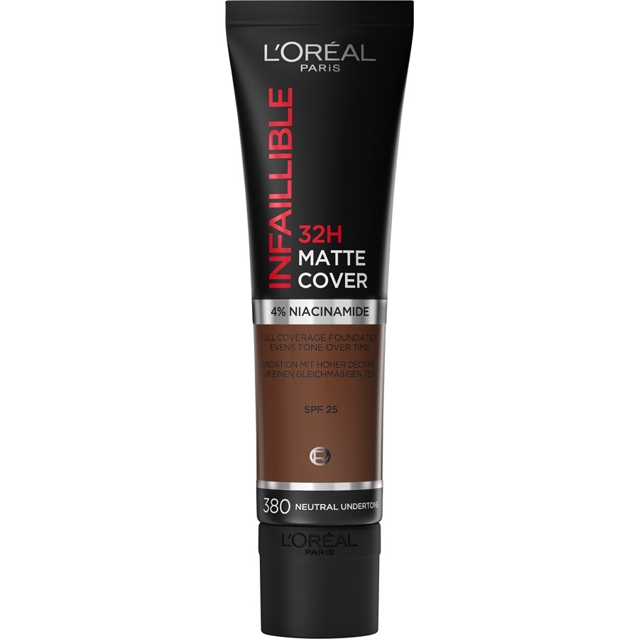 Тональная основа L’Oréal Paris Infaillible 32H Matte Cover, 380 Neutral Undertone / 30 ml
Тональная основа L’Oréal Paris Infaillible 32H Matte Cover, 380 Neutral Undertone / 30 ml