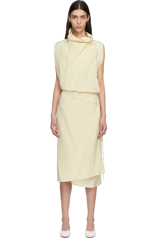 Le17Septembre Платье-Миди Off-White Celia с запахом
Le17Septembre Платье-Миди Off-White Celia с запахом