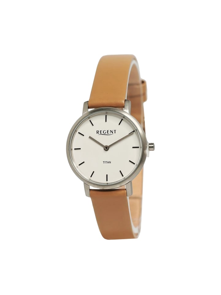 Светло-коричневые аналоговые наручные часы среднего размера (примерно 31 мм), кожаный ремешок Regent
Светло-коричневые аналоговые наручные часы среднего размера (примерно 31 мм), кожаный ремешок Regent