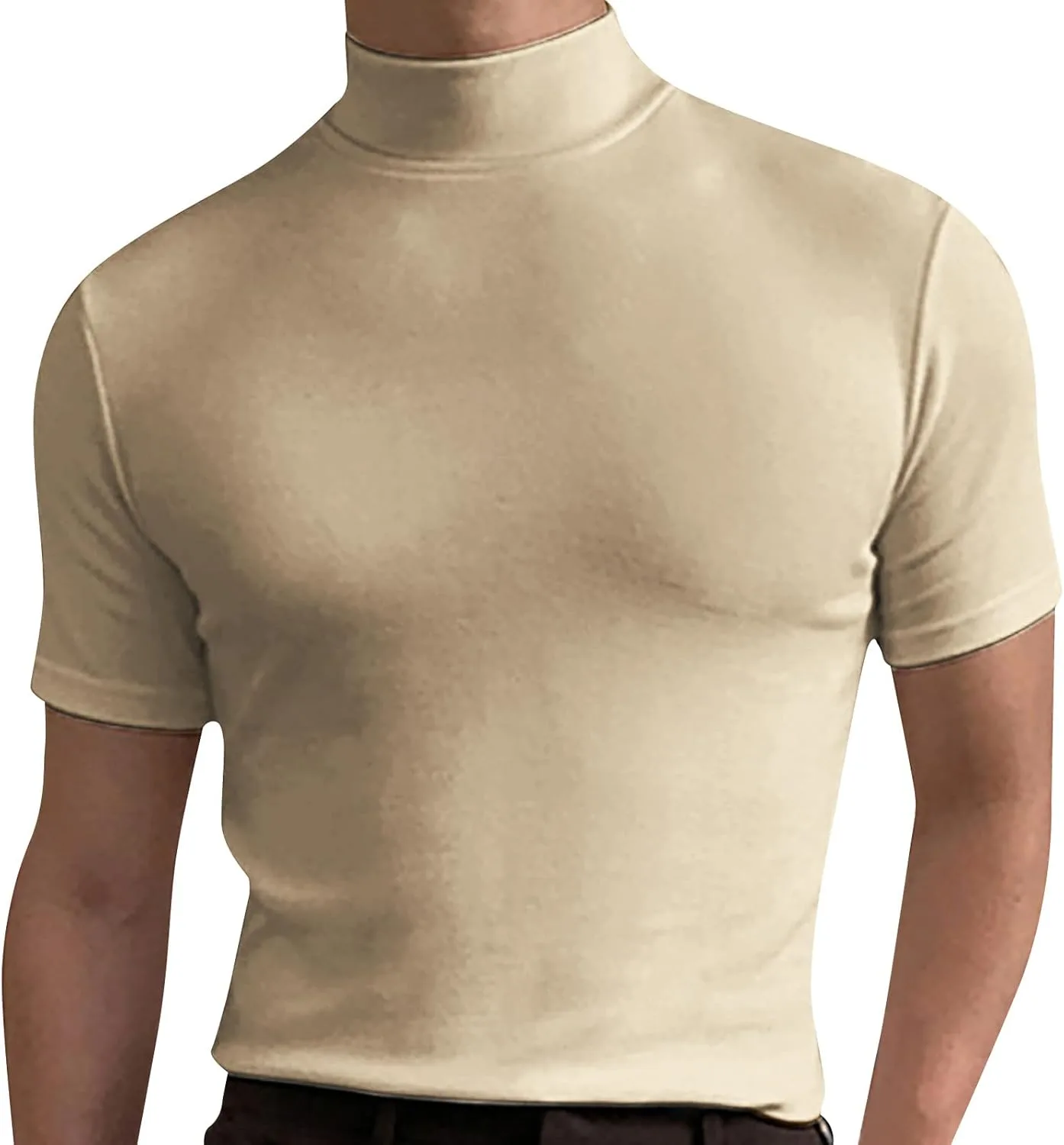 Мужская водолазка с коротким рукавом Slim Fit для лета и тренировок
Мужская водолазка с коротким рукавом Slim Fit для лета и тренировок