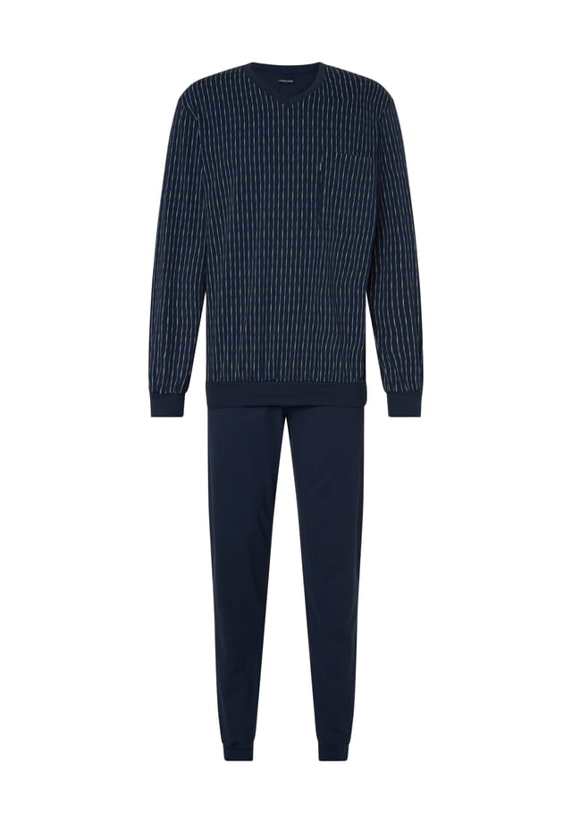 Нагрудный карман в полоску пижамы Ammann, синий
Нагрудный карман в полоску пижамы Ammann, синий