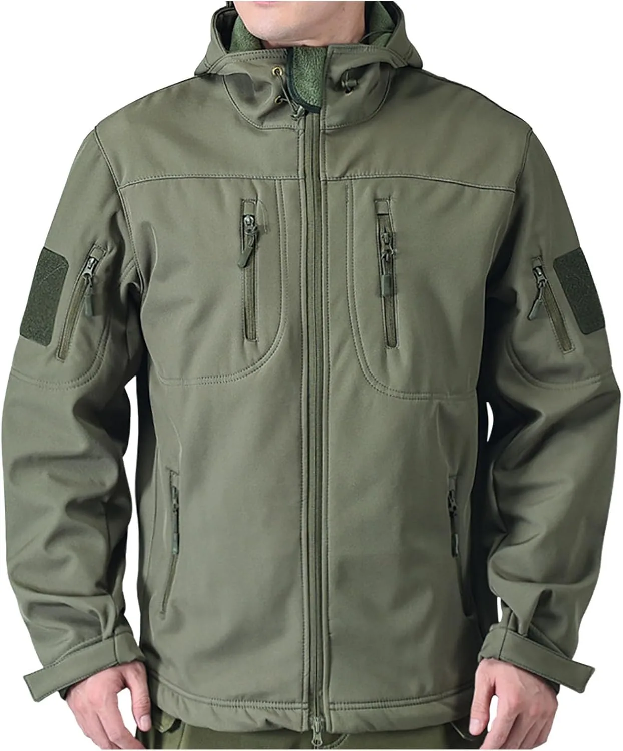 Теплая куртка с капюшоном из флиса и вельвета для мужчин
Теплая куртка с капюшоном из флиса и вельвета для мужчин